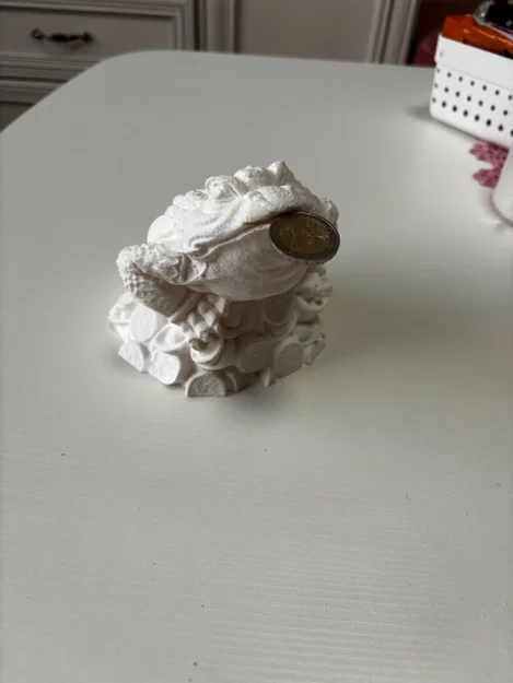 Mô hình 3D Cóc ngậm tiền phong thủy độc đáo - Image 1