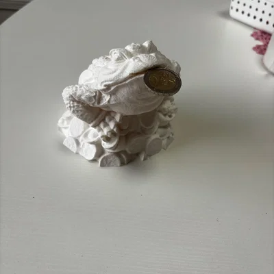 Mô hình 3D Cóc ngậm tiền phong thủy độc đáo