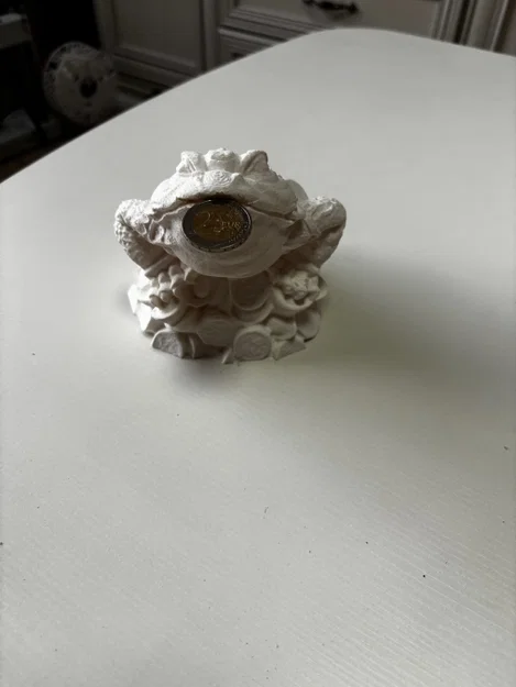 Mô hình 3D Cóc ngậm tiền phong thủy độc đáo - Image 2