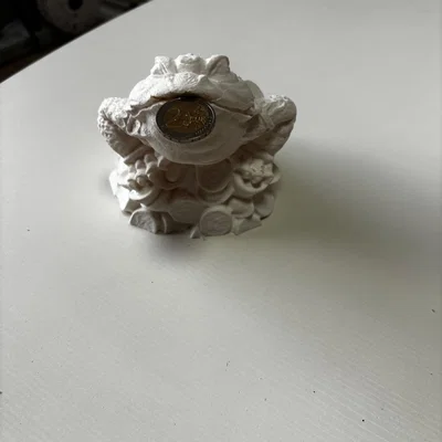Mô hình 3D Cóc ngậm tiền phong thủy độc đáo