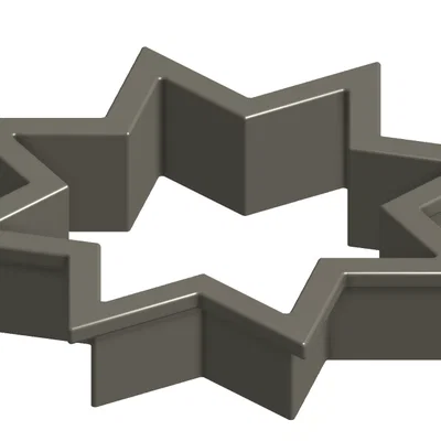Khuôn cắt bánh quy hình ngôi sao 8 cánh (Star Cookie Cutter) STL