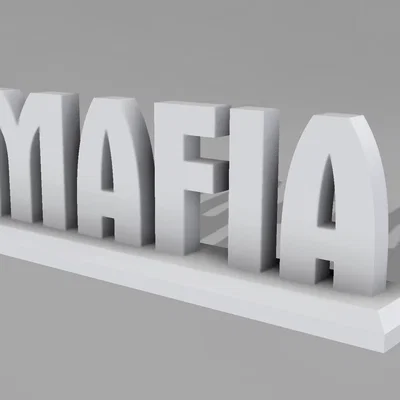 Mô hình trang trí logo Mafia 1 cho game thủ in 3D cực chất