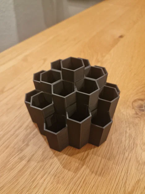 Ống cắm bút hình lục giác (Pencil holder hexagon) in 3D độc đáo - Image 1