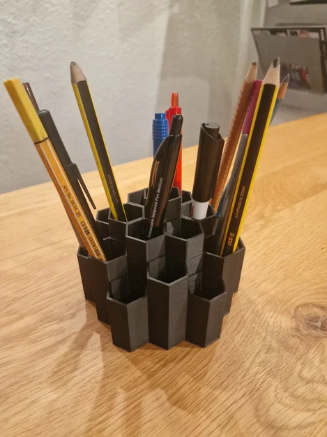 Ống cắm bút hình lục giác (Pencil holder hexagon) in 3D độc đáo - Image 2