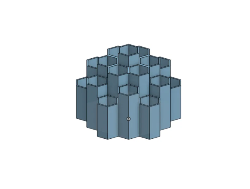Ống cắm bút hình lục giác (Pencil holder hexagon) in 3D độc đáo - Image 3