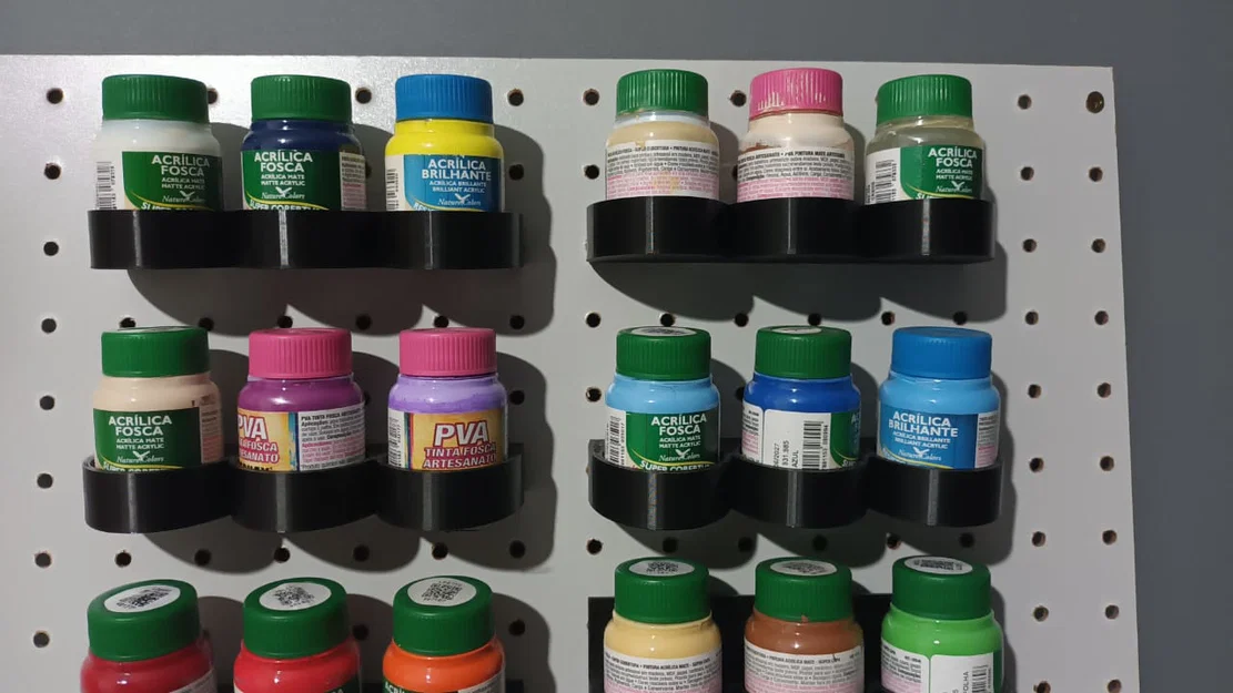 Kệ treo Pegboard đựng màu vẽ 3D - Giải pháp sắp xếp góc làm việc - Image 1