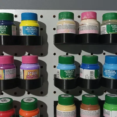 Kệ treo Pegboard đựng màu vẽ 3D - Giải pháp sắp xếp góc làm việc
