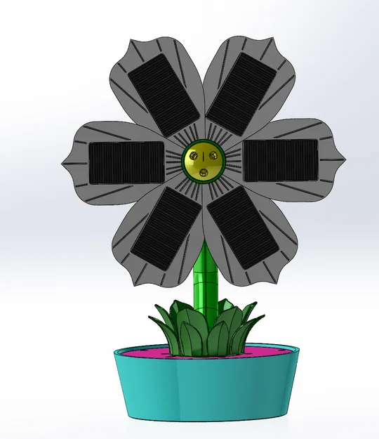 Solar Tracker Sun Flower – Hoa hướng dương bám nắng 2 trục - Image 3