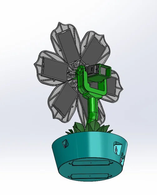 Solar Tracker Sun Flower – Hoa hướng dương bám nắng 2 trục - Image 4
