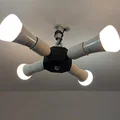 Đế treo đèn 4 bóng phong cách DIY (4x lamp holder M10) - Thumbnail 1