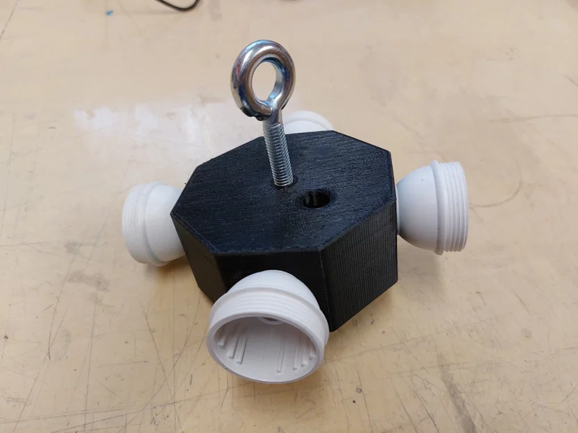 Đế treo đèn 4 bóng phong cách DIY (4x lamp holder M10) - Image 2