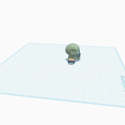 Mô hình 3D đầu lâu cưỡi ván trượt đầy cá tính
