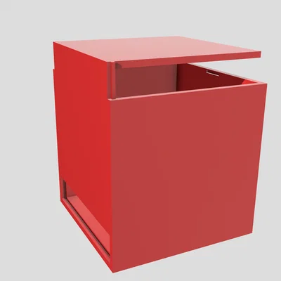 Mẫu hộp quà khối vuông 50mm thiết kế in 3D tiện lợi