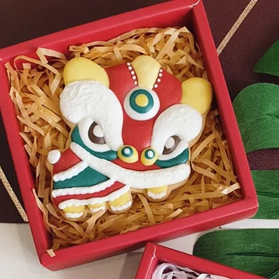Khuôn cắt bánh quy hình Đầu Lân cho Tết Nguyên Đán (Lion Dance)