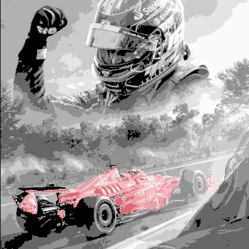 Leclerc Ferrari Monza Victory - HueForge