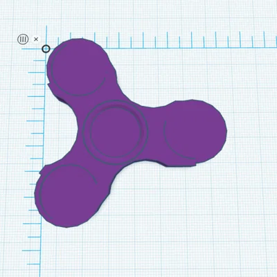 Fidget Spinner in 3D nguyên khối - Đồ chơi xả stress đơn giản