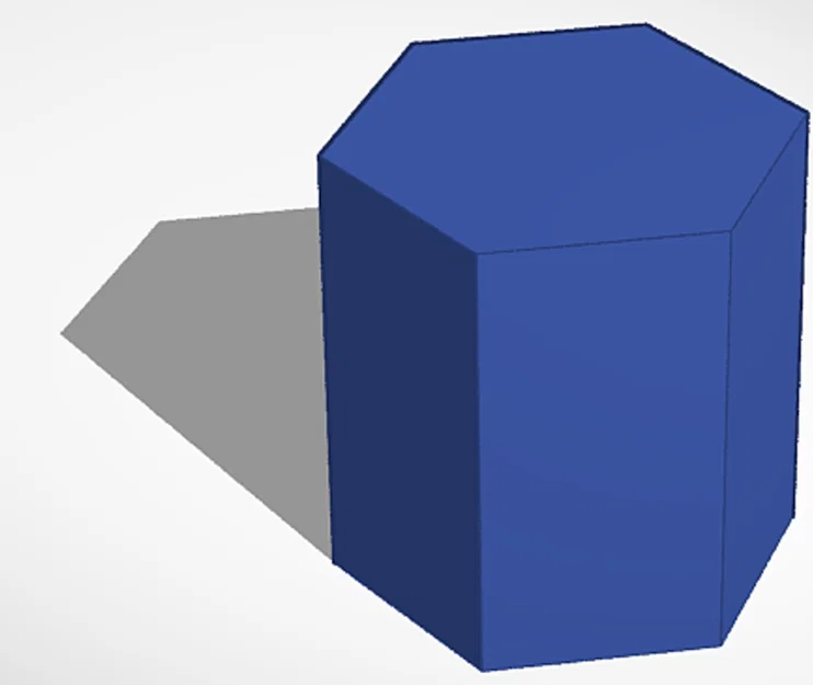 Mô hình khối lăng trụ lục giác (Hexagonal Prism) để in 3D - Image 1