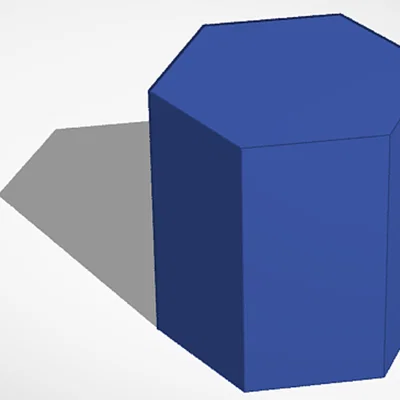 Mô hình khối lăng trụ lục giác (Hexagonal Prism) để in 3D