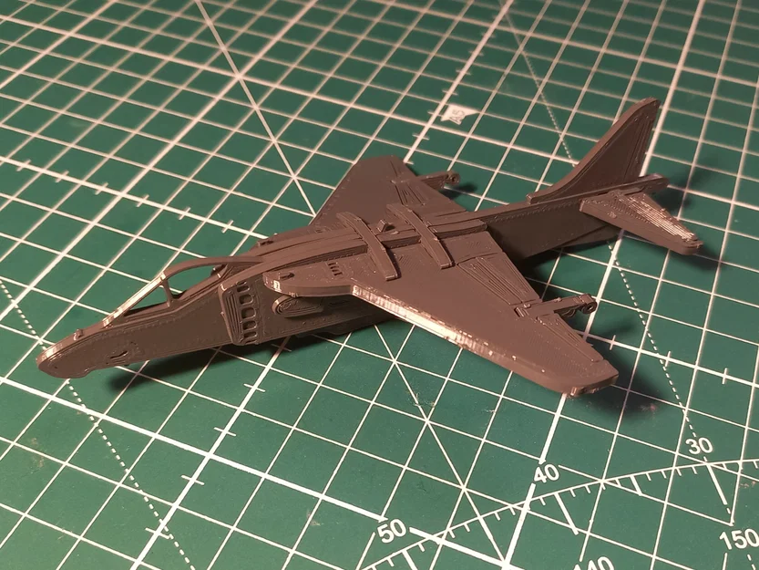 Hawker Siddley Harrier Kit Card – Mô hình lắp ráp để in 3D - Image 1
