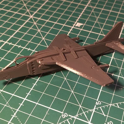 Hawker Siddley Harrier Kit Card – Mô hình lắp ráp để in 3D