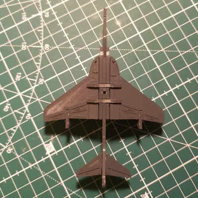Hawker Siddley Harrier Kit Card – Mô hình lắp ráp để in 3D