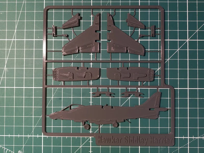 Hawker Siddley Harrier Kit Card – Mô hình lắp ráp để in 3D - Image 6