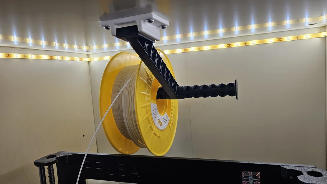 Ngàm treo cuộn nhựa 3D thông minh cho Prusa MK3S (Upside-down mount) - Image 1