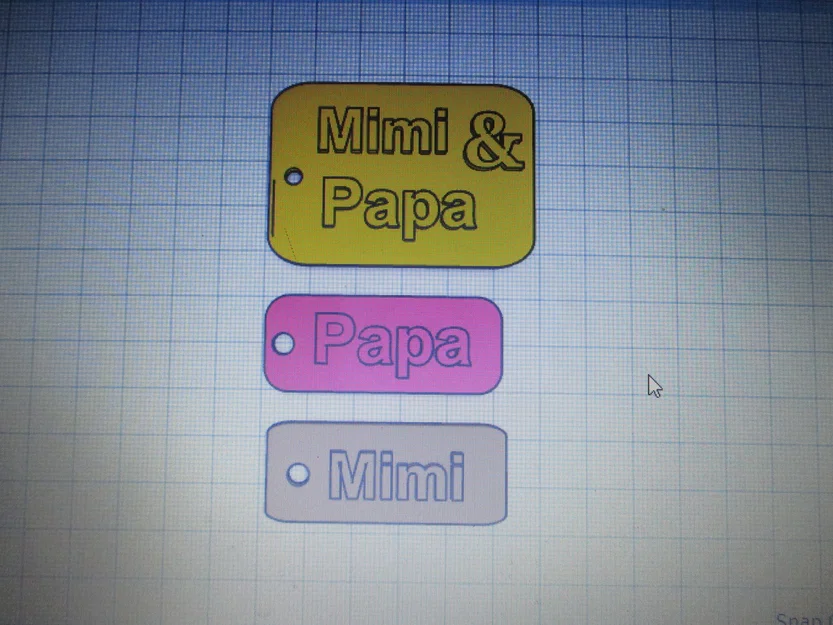 Móc khóa in 3D Mimi & Papa tặng ông bà - Image 2