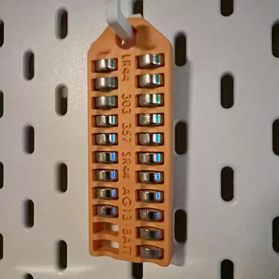 Khay treo tường lưu trữ pin LR44, AG13, 303, 357 (Sức chứa 22 viên)