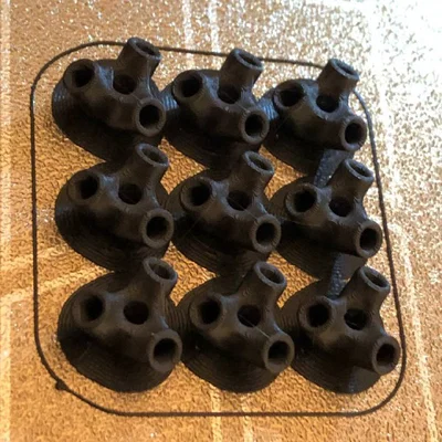 Bộ khớp nối in 3D tạo hình khối tứ diện từ que gỗ cực dễ