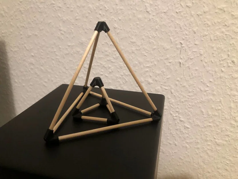 Bộ khớp nối in 3D tạo hình khối tứ diện từ que gỗ cực dễ - Image 4
