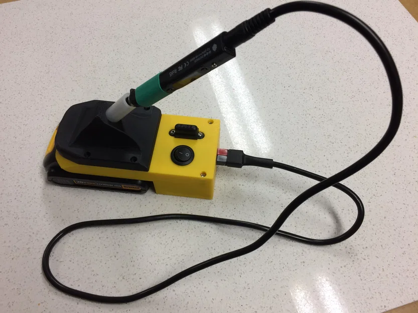 Adapter pin DeWalt 20V Li-Ion cho mỏ hàn Pinecil/TS100 - Image 1
