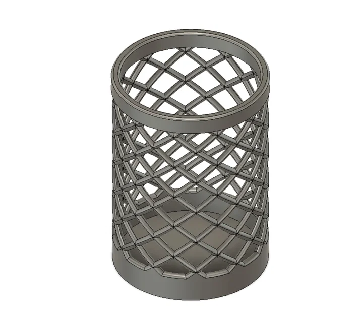 Ống cắm bút dạng lưới Wire Cup - File in 3D văn phòng phẩm đẹp - Image 1
