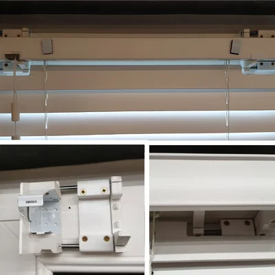 Bát/giá đỡ trượt ngang cho rèm sáo Venetian gắn cửa
