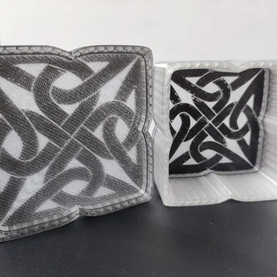Mẫu hộp đựng họa tiết nút thắt Celtic in 3D nghệ thuật
