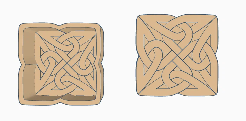 Mẫu hộp đựng họa tiết nút thắt Celtic in 3D nghệ thuật - Image 2