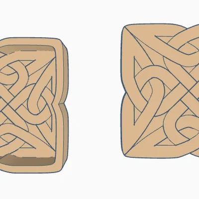 Mẫu hộp đựng họa tiết nút thắt Celtic in 3D nghệ thuật