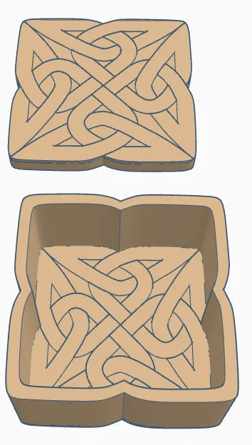 Mẫu hộp đựng họa tiết nút thắt Celtic in 3D nghệ thuật - Image 5