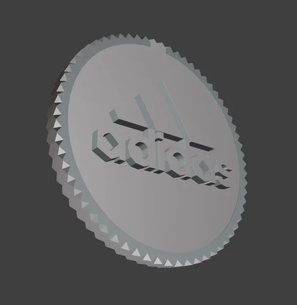 Mô hình đồng xu ADIDAS COIN in 3D phong cách low-poly cực chất - Image 1