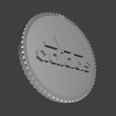 Mô hình đồng xu ADIDAS COIN in 3D phong cách low-poly cực chất