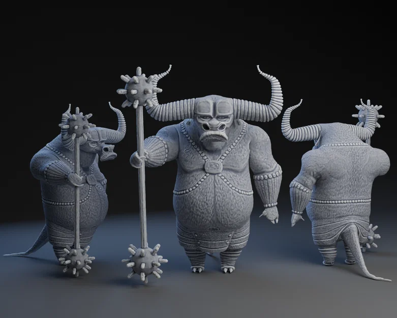 Mô hình 3D chiến binh bò mộng trong Kung Fu Panda - Image 1