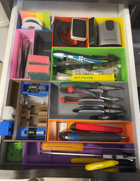 Khay chia ngăn ngăn kéo IKEA Alex (Fusion360 parametric) - Image 1