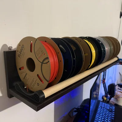 Bộ giá treo cuộn filament 3D gọn gàng cho góc làm việc