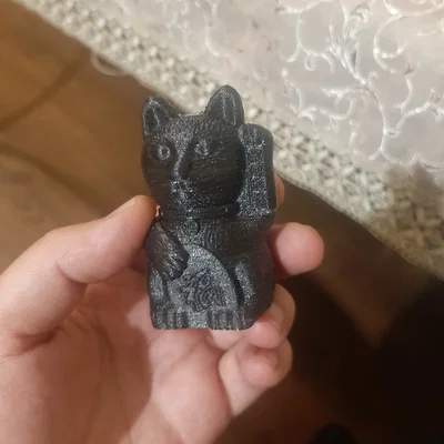 Mô hình mèo thần tài Maneki Neko in 3D trang trí may mắn