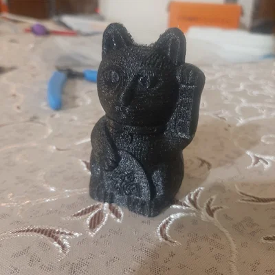 Mô hình mèo thần tài Maneki Neko in 3D trang trí may mắn