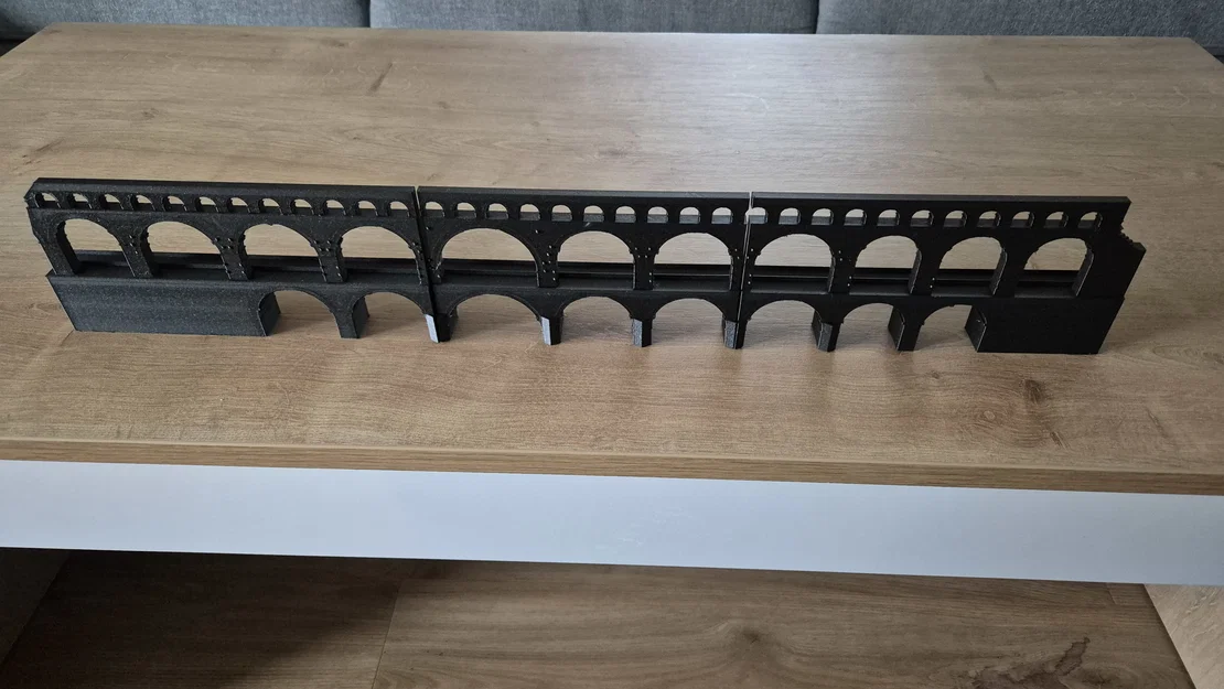 Mô hình 3D cầu dẫn nước Pont du Gard (tỷ lệ 1:500) trang trí đẹp mắt - Image 1