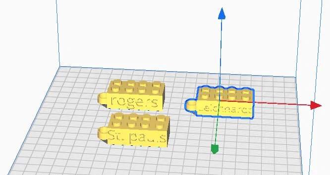 Móc khóa hình viên gạch LEGO cá nhân hóa tên đường phố 3D - Image 1