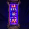 Mô phỏng Lò Phản Ứng Gỗ: Đèn ngủ/đèn bàn, âm thanh & LED động, sạc không dây, WiFi - Thumbnail 3