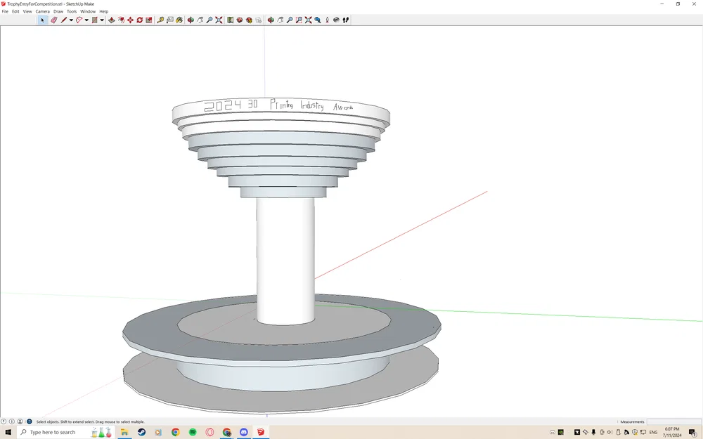 Mẫu Cúp Lưu Niệm Độc Đáo 3D Printing Industry Awards 2024 - Image 1