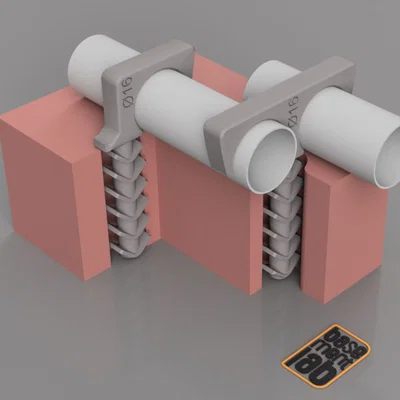 Kẹp ống Pipe Clip Ø16/20 không cần vít - cố định ống & conduit
